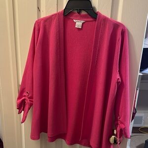 Allison Daley Fuchsia Open-Front Cardigan